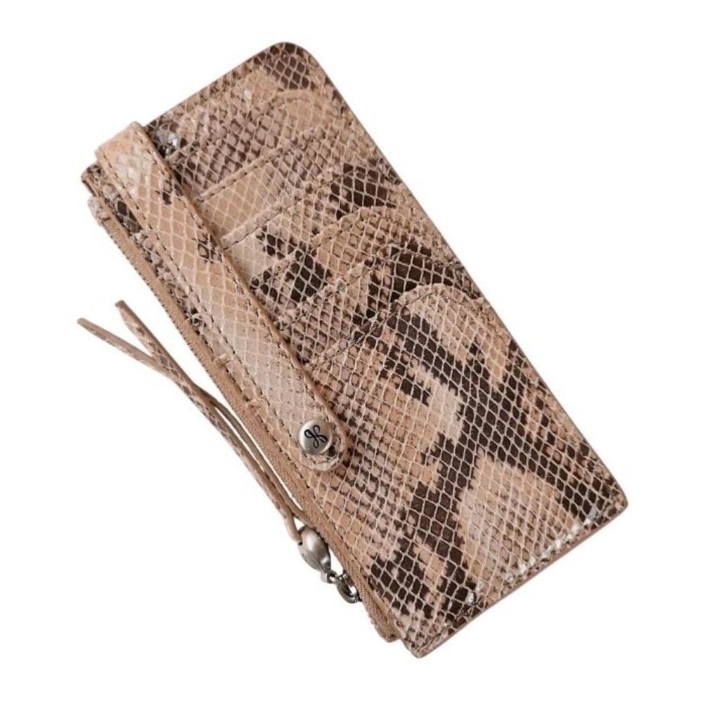 NWT Hobo International Womens‎ Leather Peak Slim Continental Wallet Sand Snake